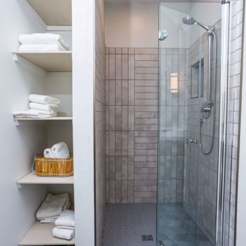 Newly renovated Bathroom #2-Master en suite with walk-in shower.