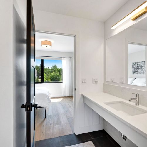 Jack and Jill bathroom provides ease of access to rooms on separate sides of the Loft