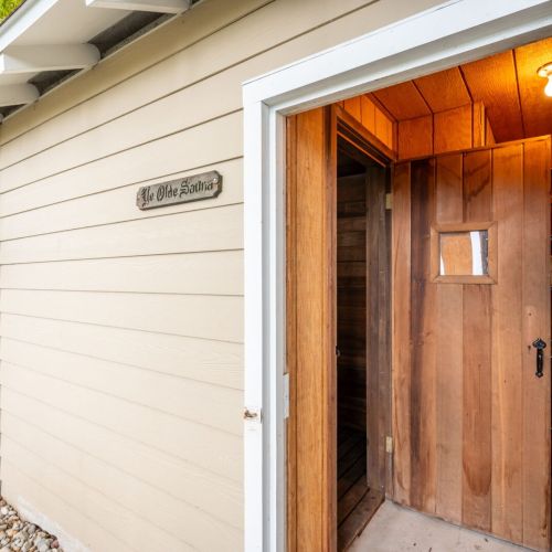 Electric sauna is open year-round and located in the same building as the Mess Hall