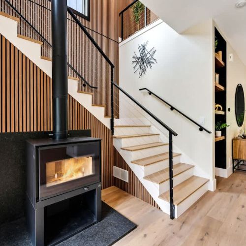 Feature wall and staircase invites imagination and innovation as you enter the appointed sleeping areas.