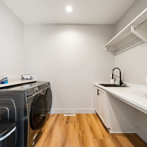 First and second floor laundry are located on the property for guest convenience.