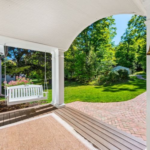 Enjoy the privacy of over 3 acres at the end of a cul-de-sac, while still being a short drive to local shops, restaurants, and attractions.