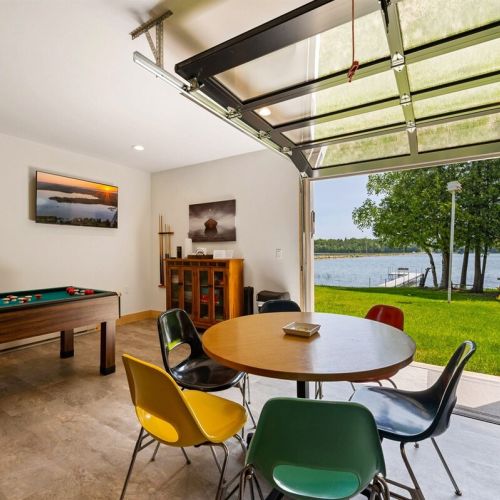 Play with the game room door open for easy access to the lake and yard!