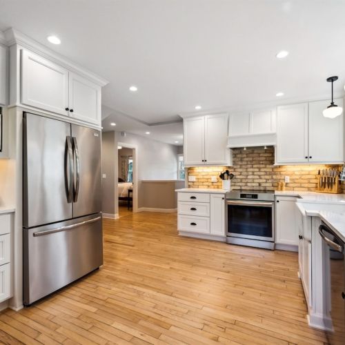 We have new, stainless appliances including an induction stove, dishwasher and refrigerator with ice maker.