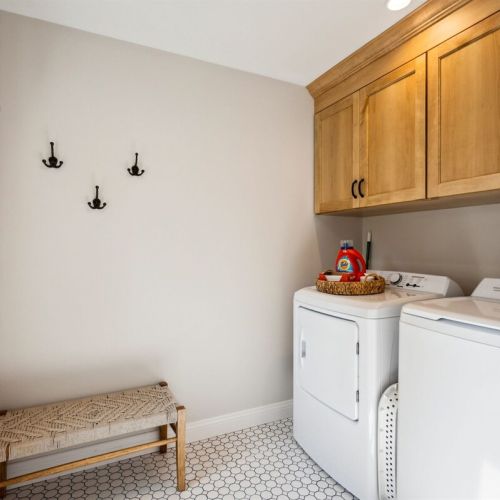 Main floor laundry room - laundry detergent provided.