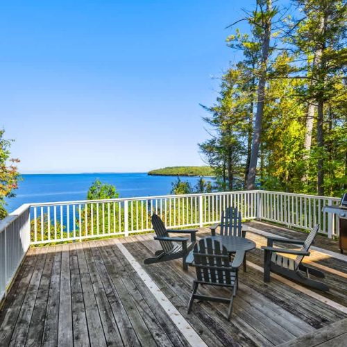 Located in Gills Rock, this property offers tranquility and sweeping water views at Door County’s northern edge. Guests can enjoy nearby hiking, fishing, and local dining while returning to a private and peaceful retreat.