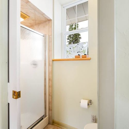 Full bathroom with walk-in shower