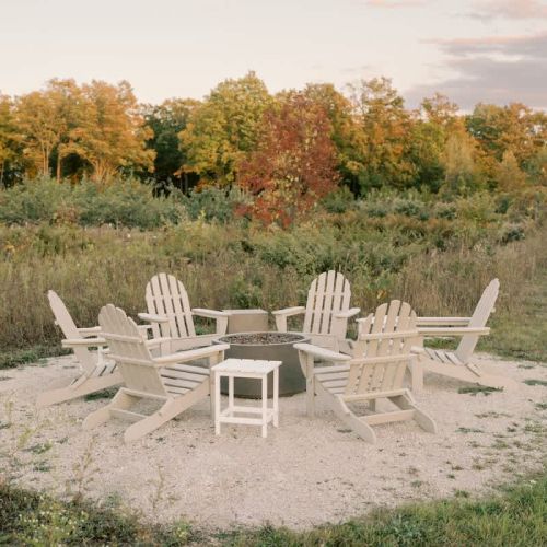 The fire pit is a favorite spot for evening conversations and stargazing, while the private mowed trail winding through the property offers a quiet place for a morning walk or peaceful reflection.