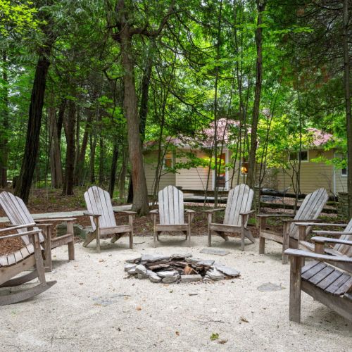 Cozy up under the stars around the outdoor firepit. Whether it's roasting marshmallows or sharing stories, there's nothing like the warmth of a crackling fire and good company