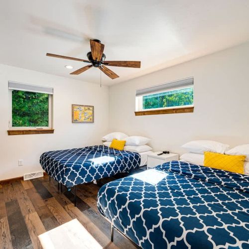 Bedroom #1 offers the convenience of two queen-sized beds.