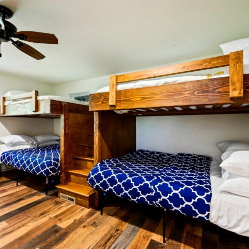 Bedroom #2 includes two full over queen bunk beds, providing ample sleeping space for your guests.