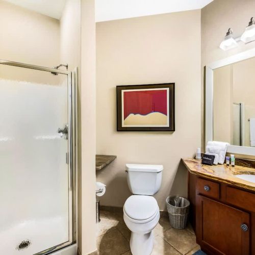 Bedroom #2 also features a king sized bed with en suite bathroom.