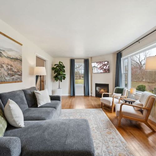 Located a minute from the heart of downtown Egg Harbor, Cherry Brick Cottage is a lovingly restored 3-bedroom, 2-bathroom home that blends Door County history with thoughtful modern touches.