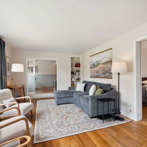 Dedicated workspace in the living area with high-speed Wi-Fi (250+ Mbps) for those needing to check in while away.