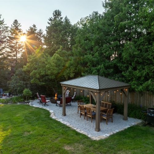 Our privacy fence and Cedar trees create a barrier of privacy.