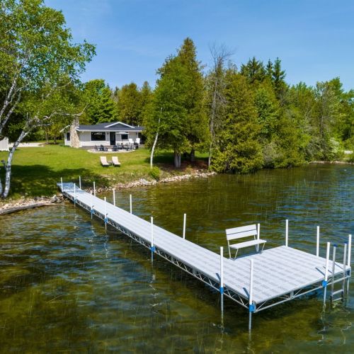 You can swim, paddle, or fish directly off our pier. (Water shoes recommended.)