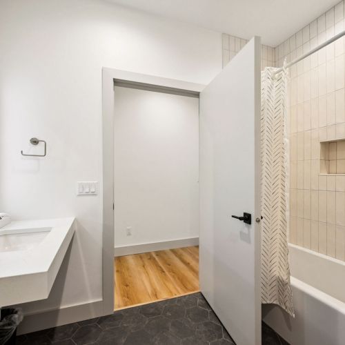 Bathroom #1-full bathroom with tub/shower.