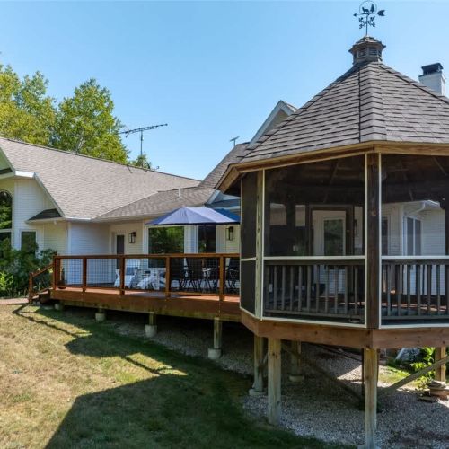 Our backyard area allows for family and friends to gather while enjoying the best that Door County has to offer.