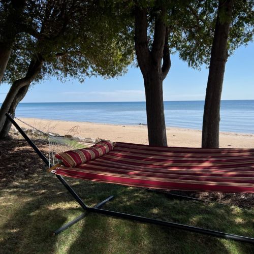 Relax on the hammock in the shade.