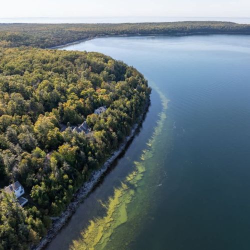 Located in Gills Rock, this property offers tranquility and sweeping water views at Door County’s northern edge.