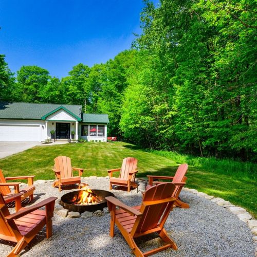 You can spend evenings creating memories around our large bonfire pit.  (Firewood provided.)