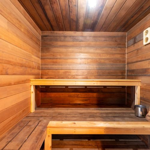 Electric sauna is open year-round and located in the same building as the Mess Hall