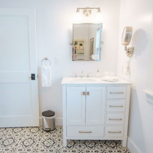 The bathroom was remodeled in 2019. We provide all towels and toiletries!