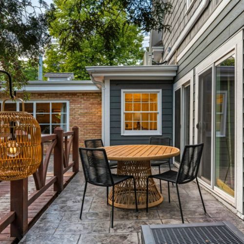 Enjoy a private patio, dedicated to Coach House guests.