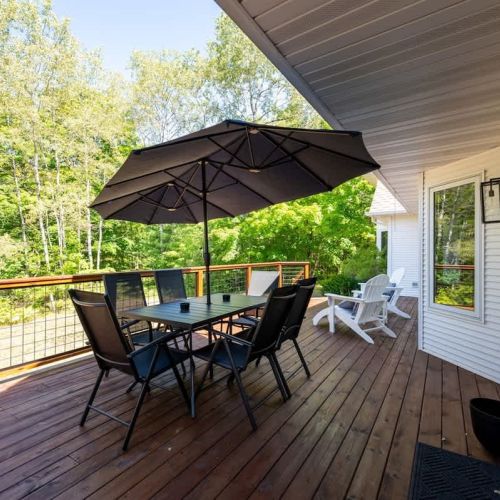 The back deck is the best spot to have a beer, enjoy a meal or simply catch-up with family and friends.
