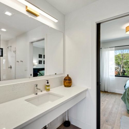 Jack and Jill bathroom provides ease of access to rooms on separate sides of the Loft